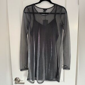 NBD MINI DRESS IN BLACK LUREX, Size S, Brand New